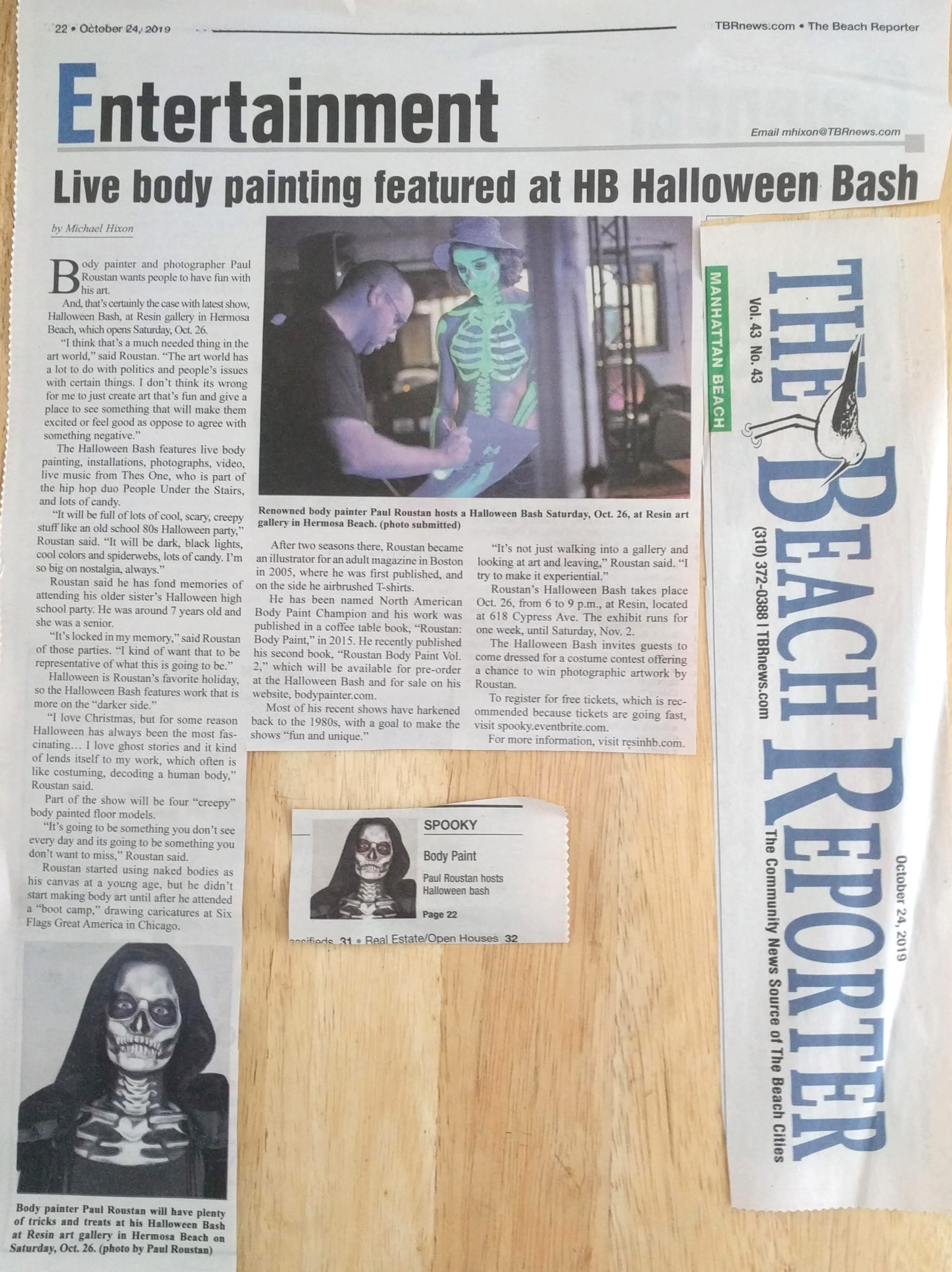 Paul Roustan Halloween Bash Feature in the Beach Reporter