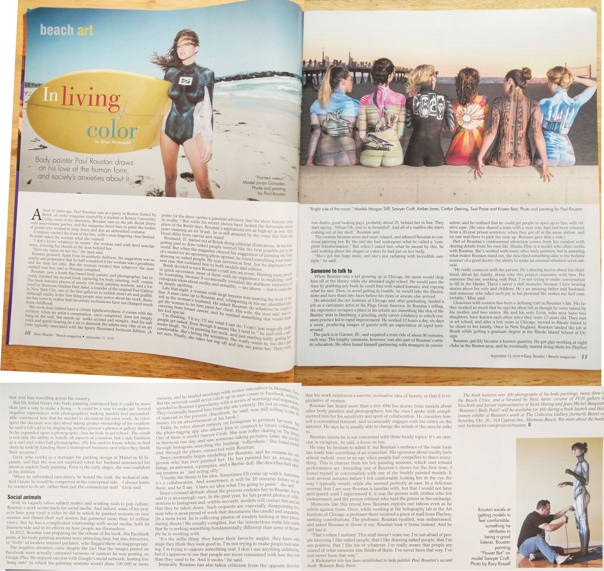 Paul Roustan feature In Living Color in Beach Magazine