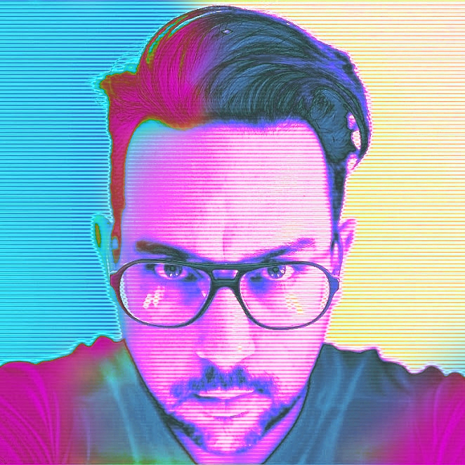 portrait of body painter and photographer Paul Roustan